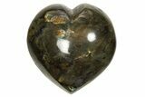 Flashy Polished Labradorite Heart - Madagascar #322524-1